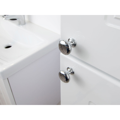 Koupelnový nábytek s umyvadlem ACHIM 3 - bílý / lesklý bílý