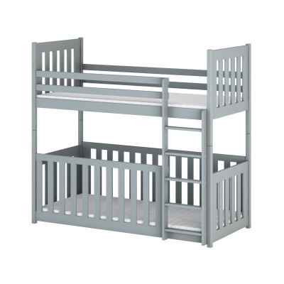 Patrová postel se zábranami DANIKA - 80x180, šedá