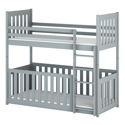 Patrová postel se zábranami DANIKA - 80x200, šedá