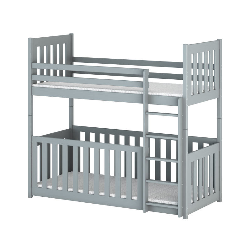 Patrová postel se zábranami DANIKA - 80x200, šedá