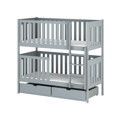 Dětská postel se šuplíky KARIN - 80x160, šedá