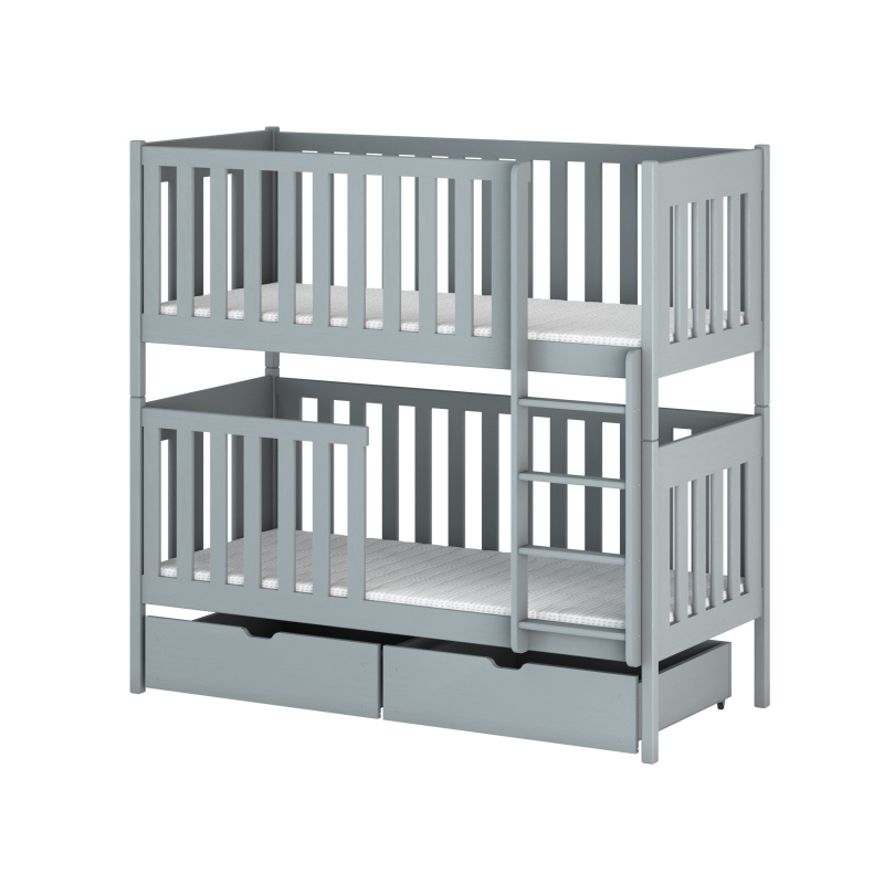 Dětská postel se šuplíky KARIN - 90x190, šedá