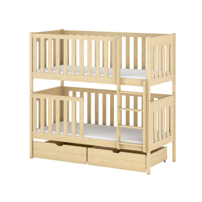 Dětská postel se šuplíky KARIN - 90x190, borovice