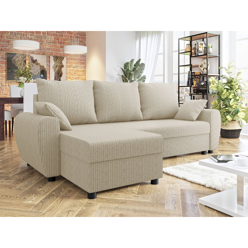 Rohová sedačka na každodenní spaní KRAMFORS - béžová