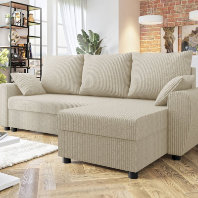 Rohová sedačka na každodenní spaní KRAMFORS - béžová