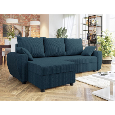 Rohová sedačka na každodenní spaní KRAMFORS - modrá