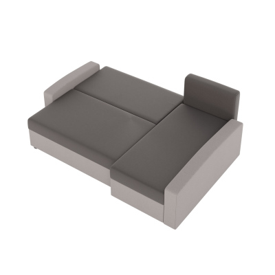 Rohová sedačka na každodenní spaní STORM - černá / modrá