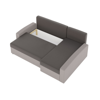 Rohová sedačka na každodenní spaní STORM - černá / modrá