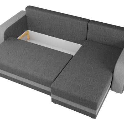 Rohová sedačka na každodenní spaní HORING - šedá / béžová