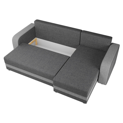 Rohová sedačka na každodenní spaní HORING - šedá / béžová