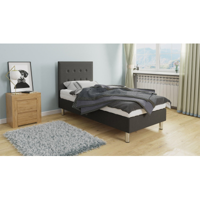 Kontinentální jednolůžková postel 90x200 NECHLIN 1 - šedá