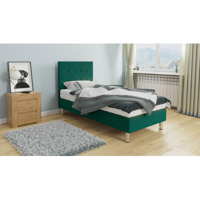 Kontinentální jednolůžková postel 90x200 NECHLIN 1 - zelená