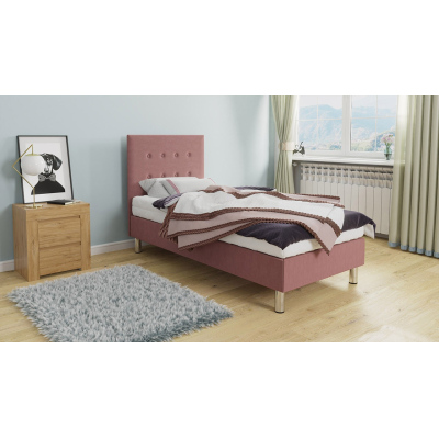 Kontinentální jednolůžková postel 90x200 NECHLIN 1 - růžová