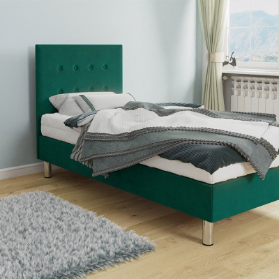 Kontinentální jednolůžková postel 80x200 NECHLIN 1 - zelená