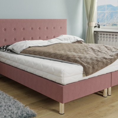 Kontinentální manželská postel 160x200 NECHLIN 1 - růžová