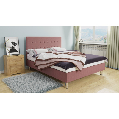 Kontinentální jednolůžková postel 120x200 NECHLIN 1 - růžová