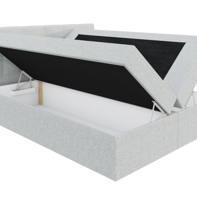 Moderní hotelová postel 180x200 BALJA 1 - šedá + topper ZDARMA