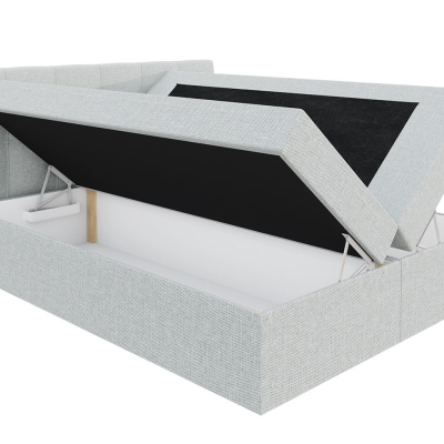 Hotelová postel s úložným prostorem 180x200 BALJA 2 - šedá + topper ZDARMA