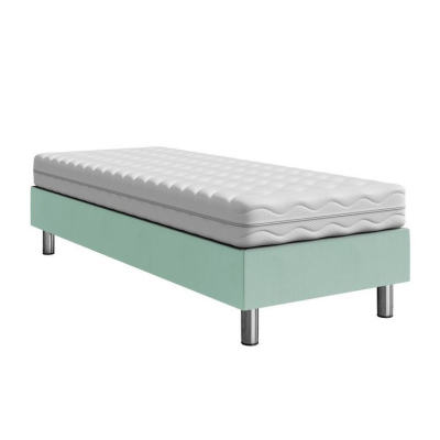 Čalouněná jednolůžková postel 80x200 NECHLIN 2 - mentolová