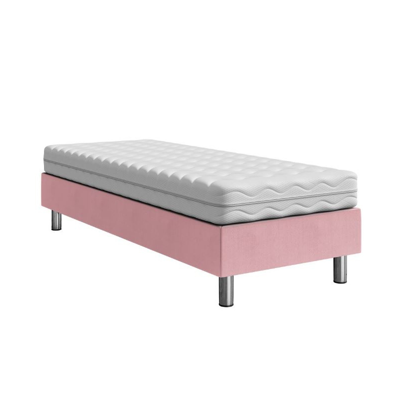 Čalouněná jednolůžková postel 90x200 NECHLIN 2 - růžová