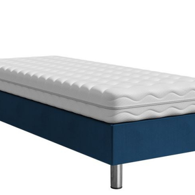 Čalouněná jednolůžková postel 90x200 NECHLIN 2 - modrá