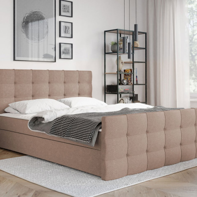 Americká manželská postel 160x200 RANON 2 - růžová + topper ZDARMA