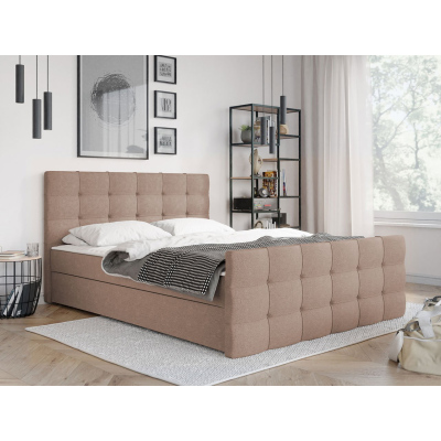 Americká manželská postel 140x200 RANON 2 - růžová + topper ZDARMA