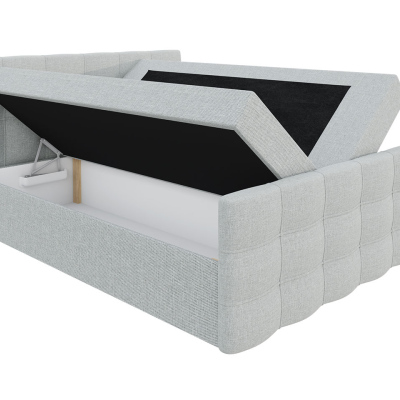 Americká manželská postel 180x200 RANON 2 - světlá šedá + topper ZDARMA