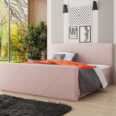Americká postel s úložným prostorem 180x200 RANON 4 - růžová + topper ZDARMA