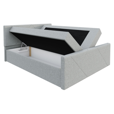 Americká postel s úložným prostorem 160x200 RANON 4 - šedá + topper ZDARMA