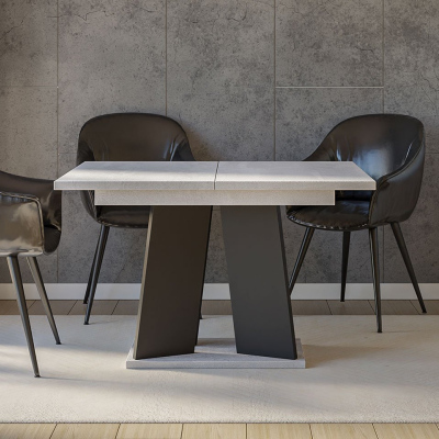 Moderní rozkládací jídelní stůl RANDOY - šedý