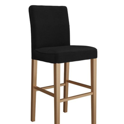 Barová židle SAYDA - přírodní dřevo / černá