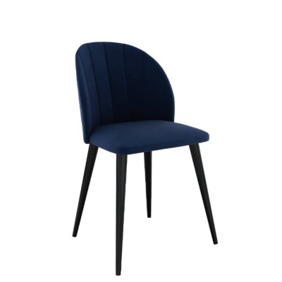 Čalouněná kuchyňská židle PIMA 1 - černá / modrá