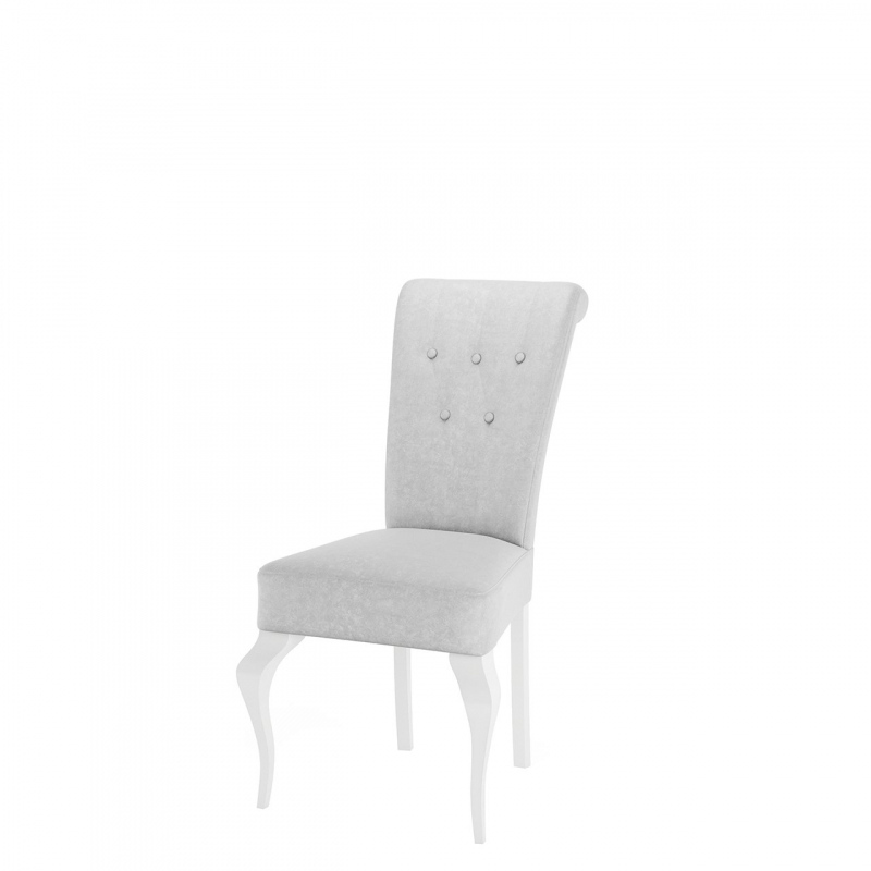 Čalouněná židle do jídelny NOSSEN 1 - bílá / světlá šedá