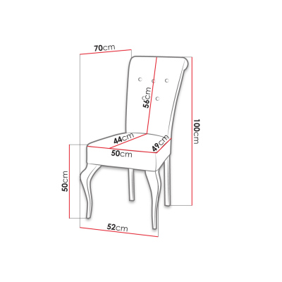 Čalouněná židle do jídelny NOSSEN 1 - bílá / světlá šedá