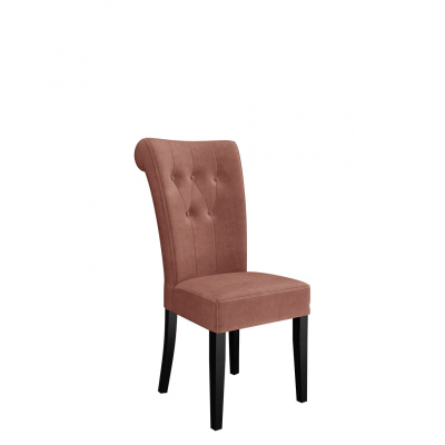 Čalouněná židle do kuchyně NOSSEN 2 - černá / růžová