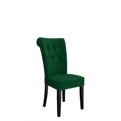Čalouněná židle do kuchyně NOSSEN 2 - černá / zelená