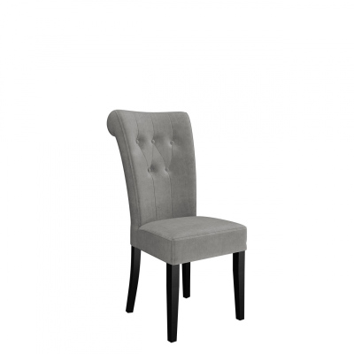 Luxusní jídelní židle NOSSEN 3 - černá / šedá / pozlacené klepadlo