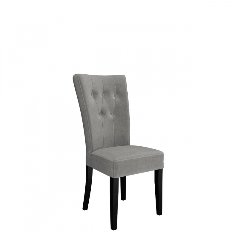Luxusní kuchyňská židle NOSSEN 4 - černá / šedá / pozlacené klepadlo
