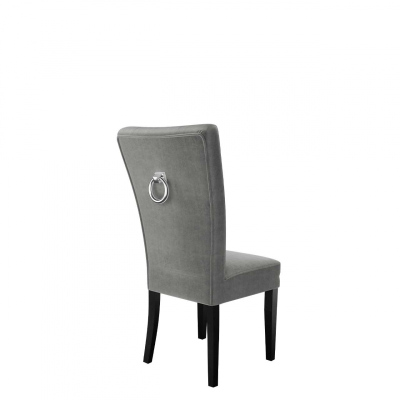 Luxusní kuchyňská židle NOSSEN 4 - černá / šedá / chromované klepadlo