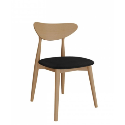 Židle do kuchyně NOSSEN 5 - přírodní dřevo / černá
