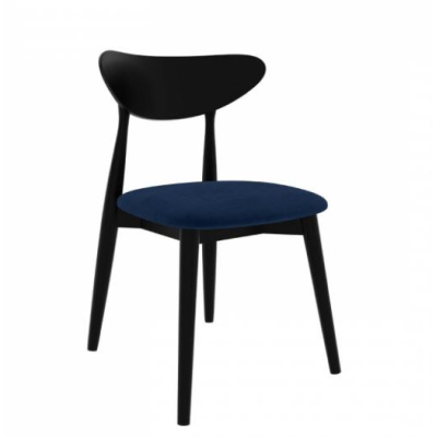 Židle do kuchyně NOSSEN 5 - černá / modrá
