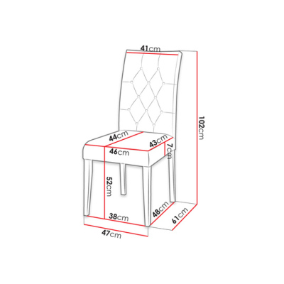 Čalouněná židle do kuchyně NOSSEN 6 - polomatná bílá / béžová