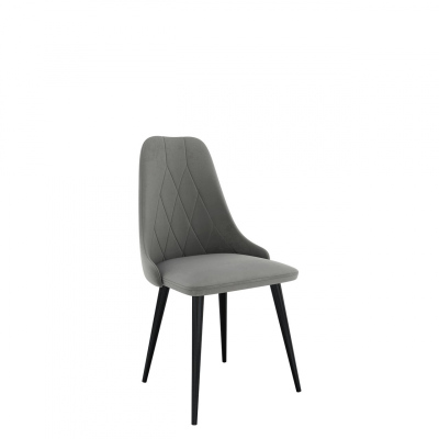 Čalouněná jídelní židle NOSSEN 7 - černá / šedá