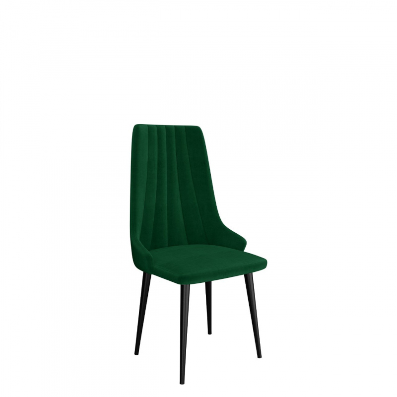 Čalouněná kuchyňská židle NOSSEN 8 - černá / zelená