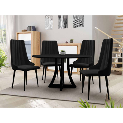 Čalouněná kuchyňská židle NOSSEN 8 - černá