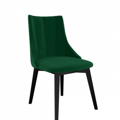 Čalouněná jídelní židle NOSSEN 9 - černá / zelená