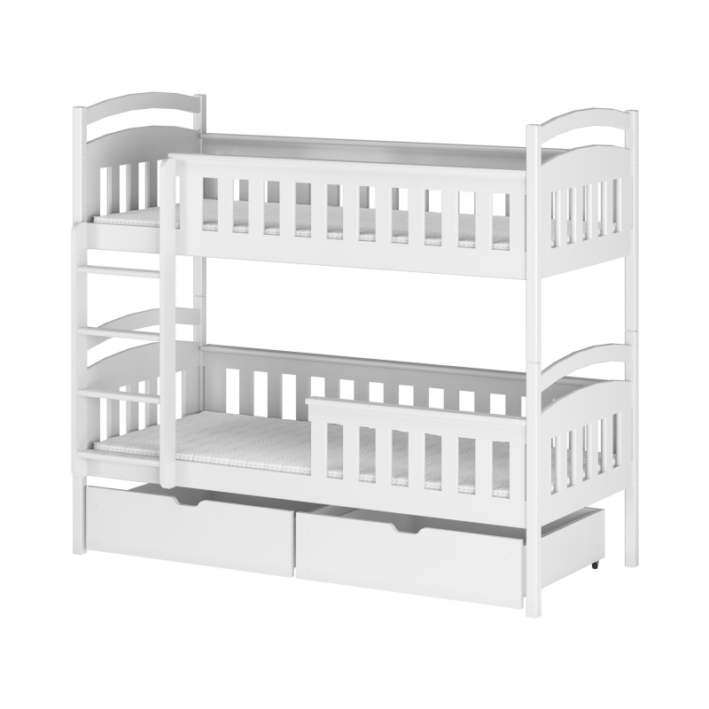 Patrová postel pro dvě děti DITA - 80x160, bílá