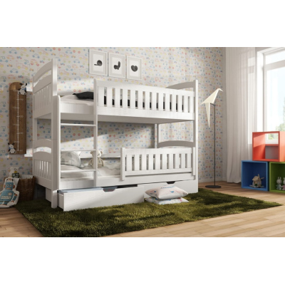 Dětská postel se šuplíky BIBI - 80x200, bílá