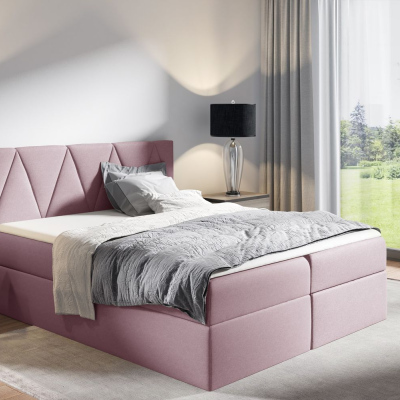 Kontinentální postel GISELA - 120x200, růžová + topper ZDARMA